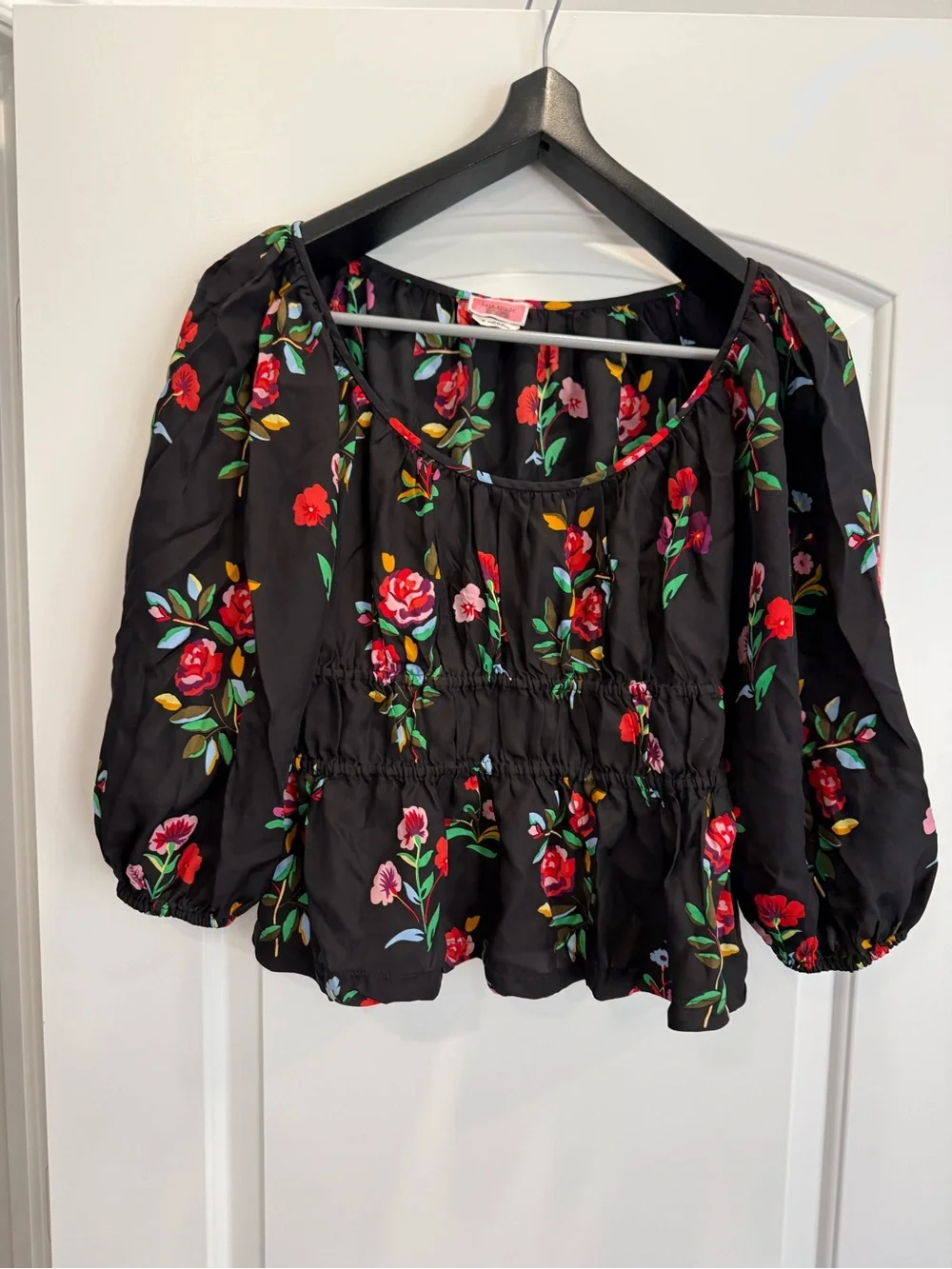 Kate Spade New York Riviera Floral Silk Top – Size Medium – New Without Tags